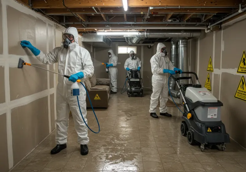 Basement Moisture Removal and Structural Drying process in Morgan County, CO